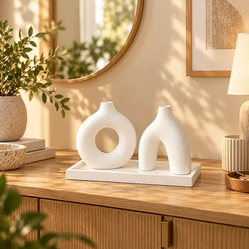 3lü Dekoratif Biblo Set Biblo ve Tepsi - 2