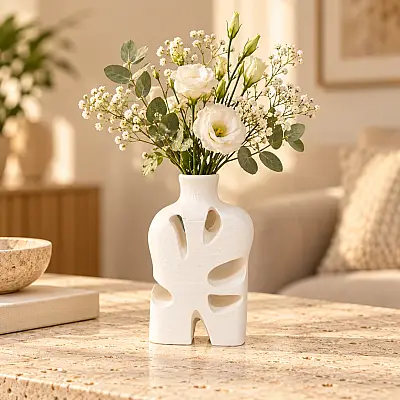 Delikli Vazo Modern Dekoratif 15CM - 2