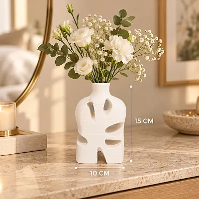 Delikli Vazo Modern Dekoratif 15CM - 3