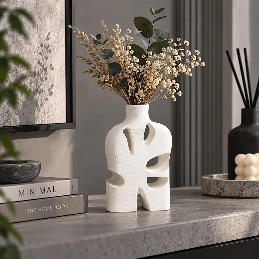 Delikli Vazo Modern Dekoratif 15CM - 1