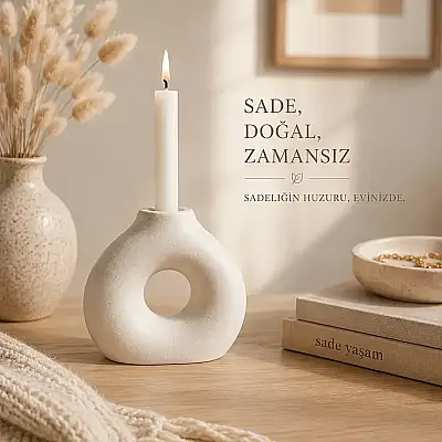 Modern Dekoratif Halka Tasarımlı Vazo