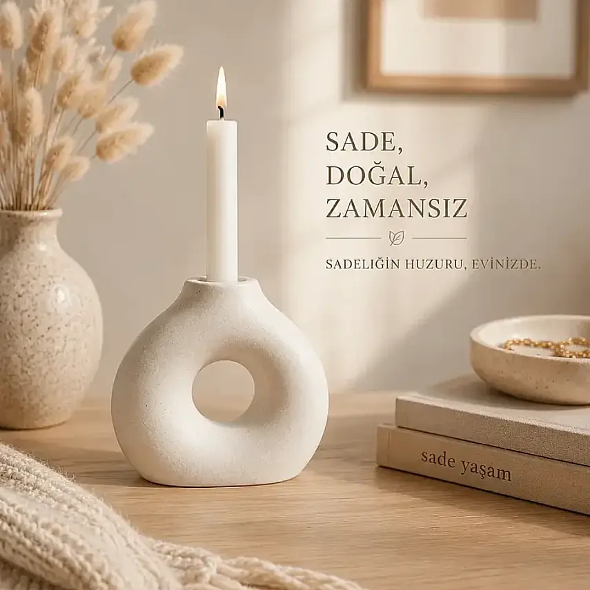 Modern Dekoratif Halka Tasarımlı Vazo - 1